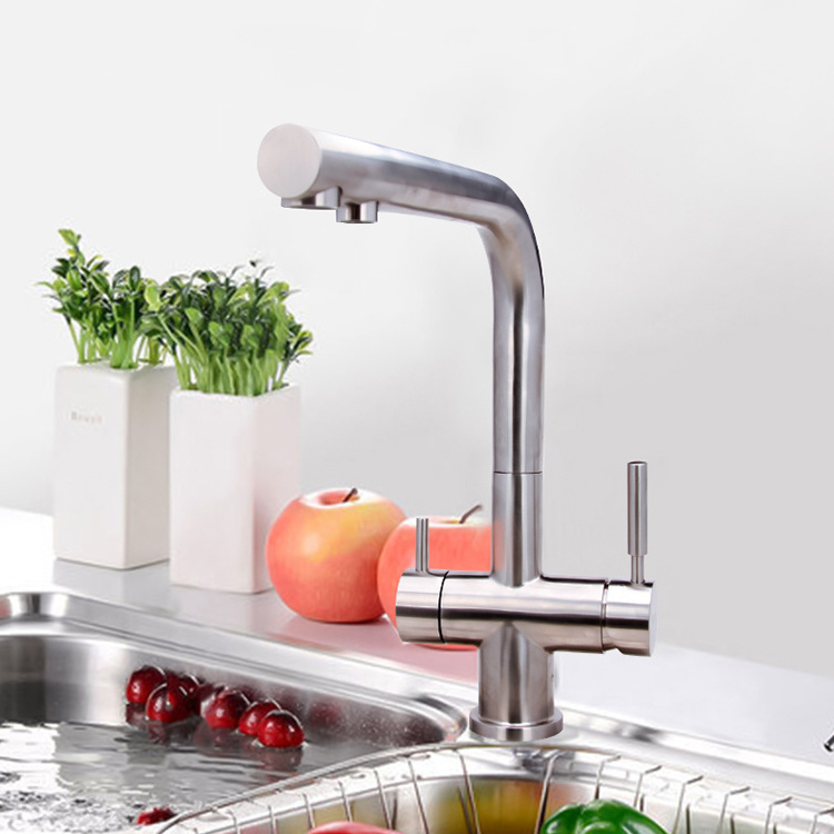 America hot sale 3 way tap mixer kitchen water tap designer faucet water filter purifier flexible kitchen faucet