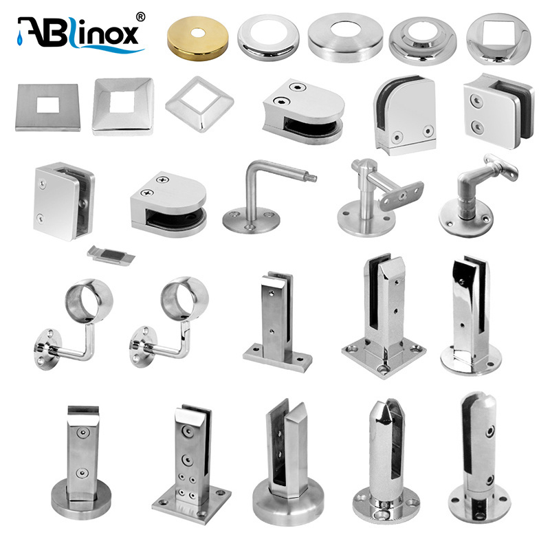 304 316 Stainless Steel Glass Pool Fence Spigot Holder Glass Clamp Balcony Stair Railing Glass Clamp Accessories