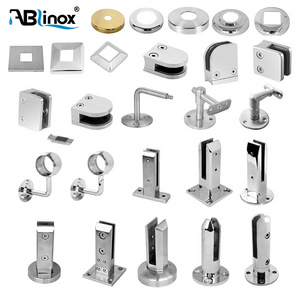 304 316 Stainless Steel Glass Pool Fence Spigot Holder Glass Clamp Balcony Stair Railing Glass Clamp Accessories