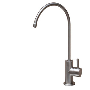 Pure water single cold faucet 304 stainless steel two-point faucet gooseneck straight drinking faucet