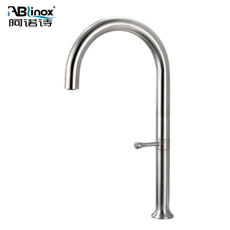 ABLinox Flexible design Tap High Quality Kitchen Hotels Faucet Single Handle Stainless Steel Satin Gun Grey Faucet