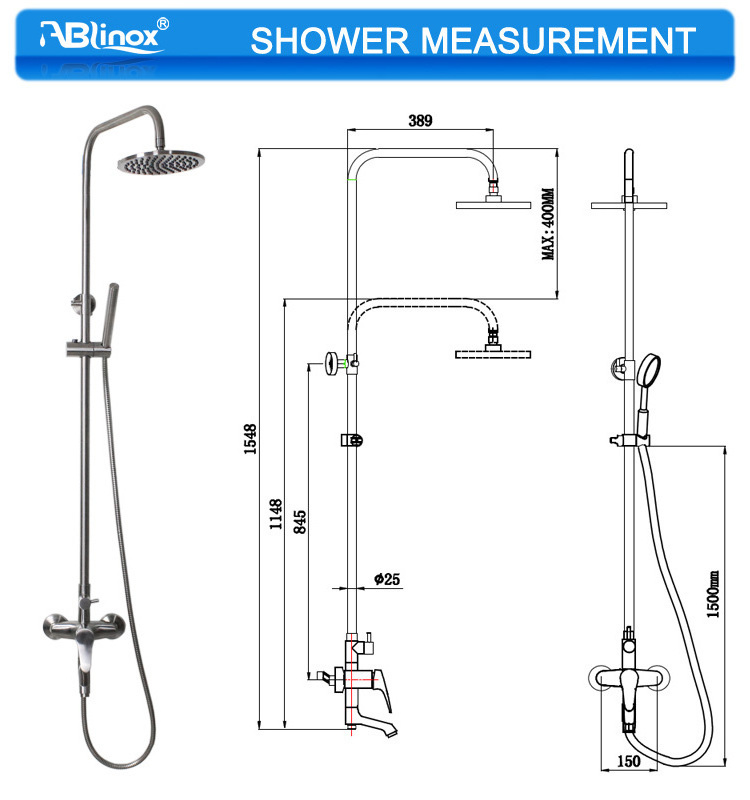 New design single handle ceramic cartridge bathroom rain shower faucet Ceiling, shower system bath & shower faucets