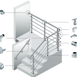 ABLinox 40.2 mm stainless steel hand rail fittings handrail base cover round baluster cover for balustrade railing