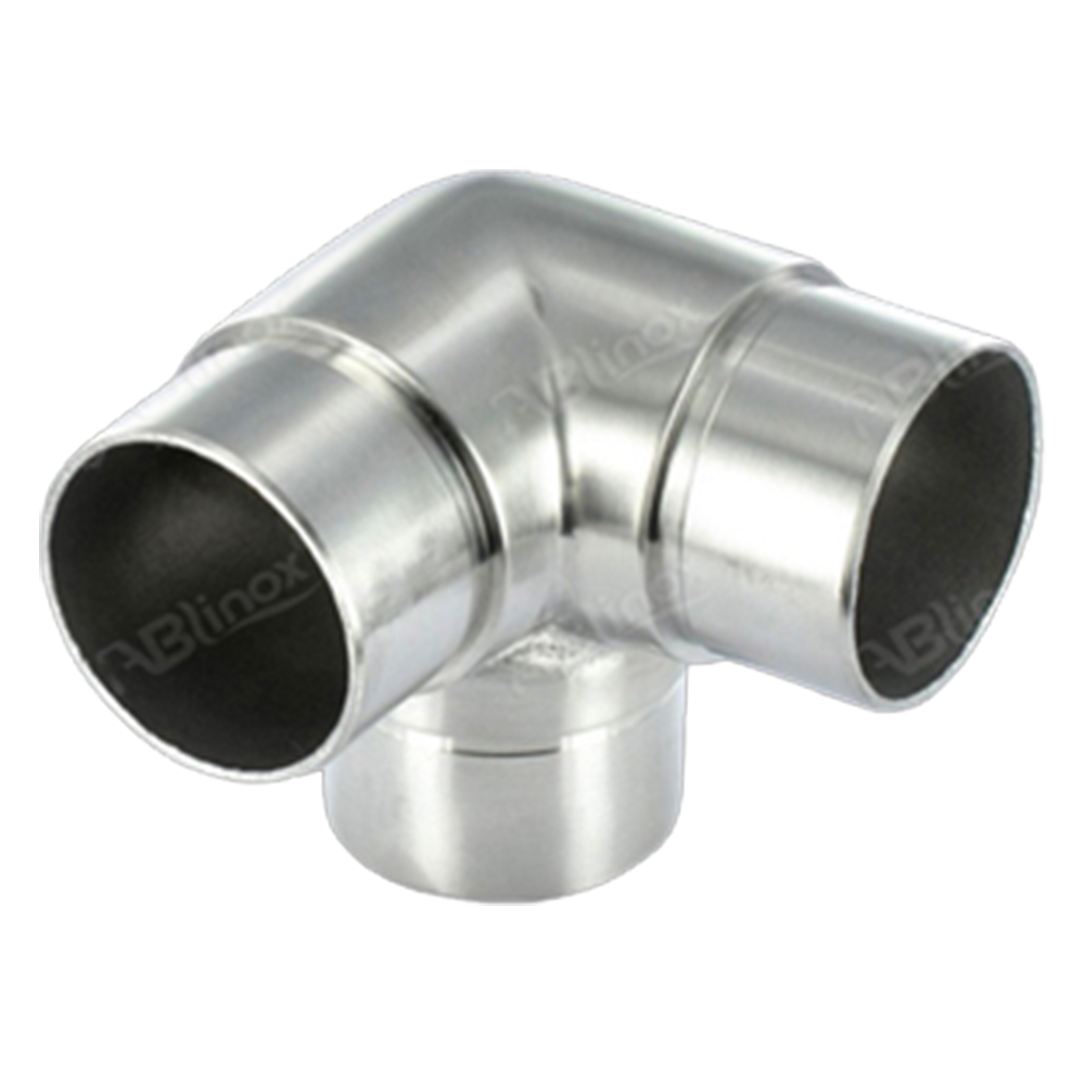 High Quality Stainless Steel Rust Proof Adjustable Stair Handrail Accessories 50mm Pipe Connectors Elbow Swivel Pipe Fittings