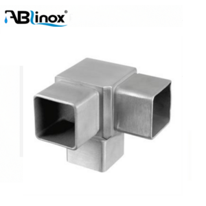 Stainless Steel 3 Way 90 Degree Corner Flush Joiner Fit Square Pipe Connector 90 Degree Elbow