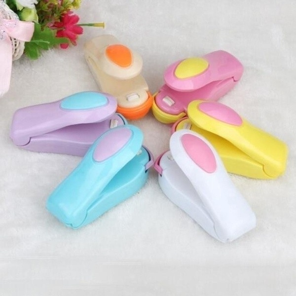 mini portable Plastic Packing Bag Heat Sealing Machine Sealer Tool Home Kitchen Seal Supplies Candy Color Kitchen Gadget