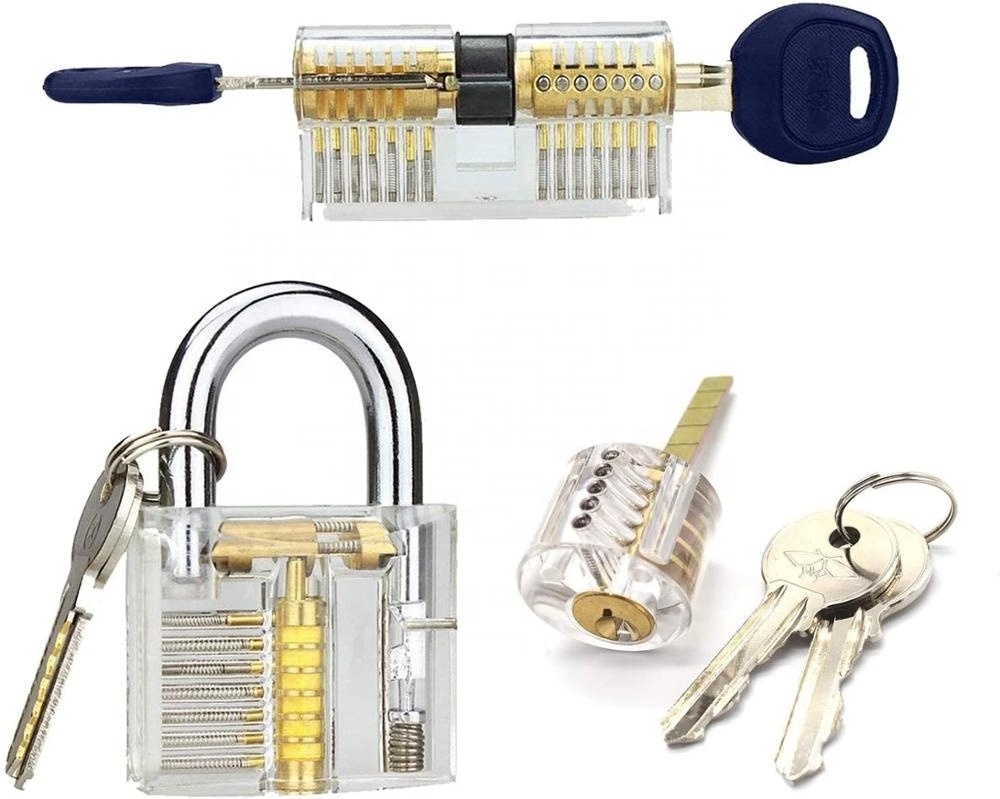 Amazon Professional Locksmith 26pcs Practice Tool Lock Pick Set Multitool Training Supplies 3 Locks Case Padlock Dimple Lock Kit