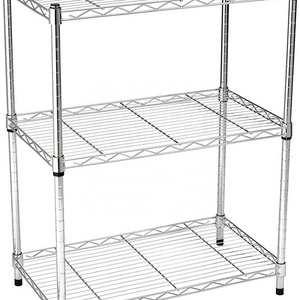 3 Shelf Adjustable Heavy Duty Wire Storage Shelving Rack Bathroom Home Kitchen Metal Organizer Shelf Rack