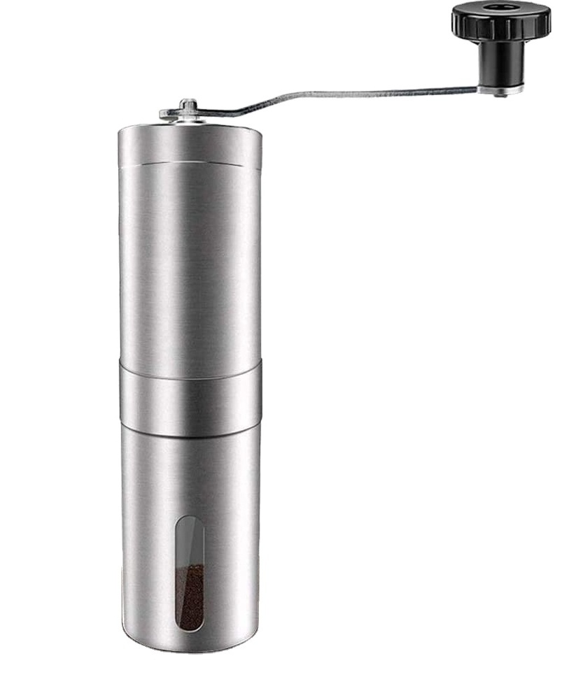 Hand Coffee Grinder with 304 Stainless Steel burr Stainless Steel Coffee Mill