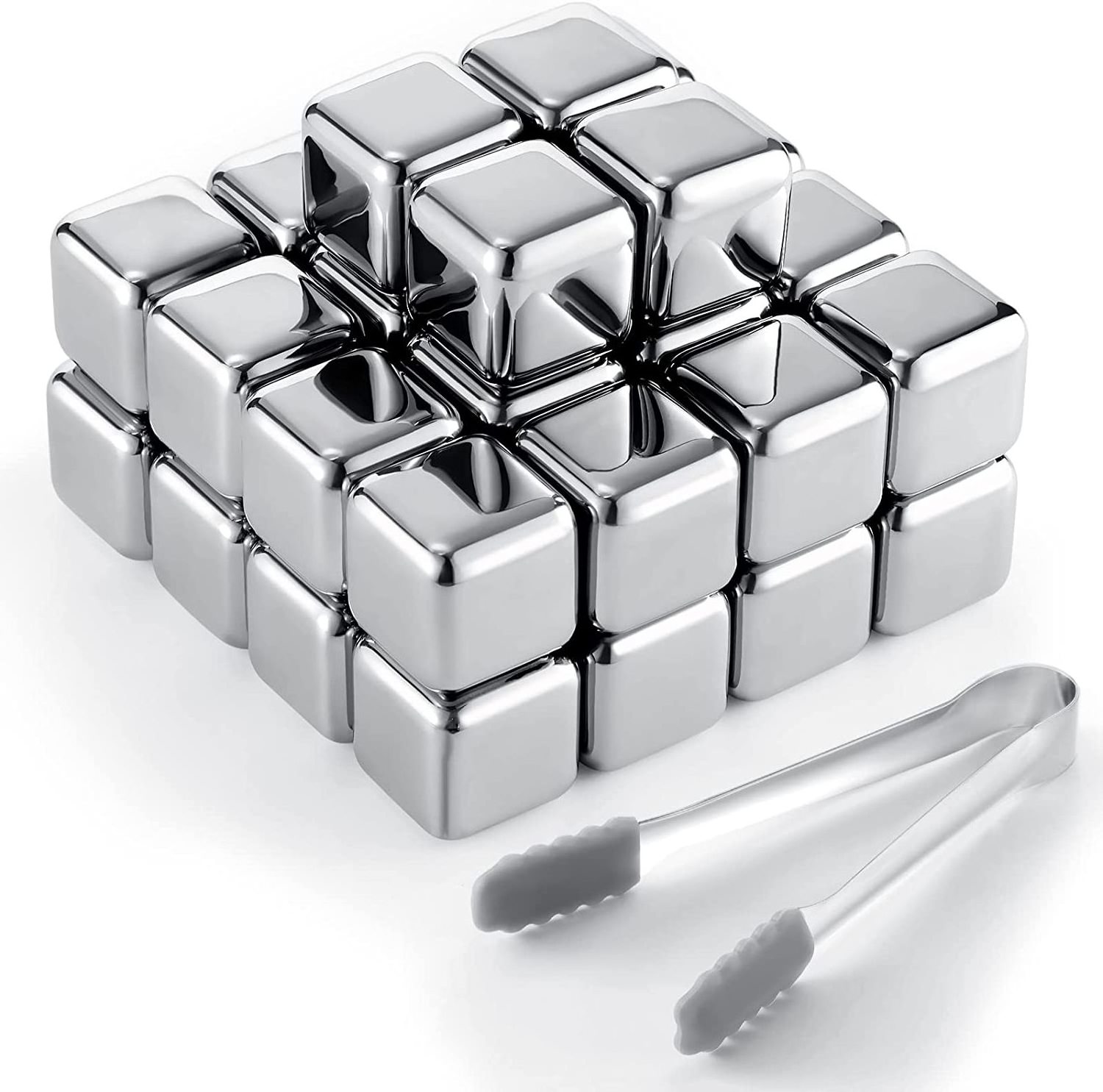 Bar Accessories Food Grade Stainless Steel 304 Metal Ice Cubes for Wine Whiskey Bar Beer