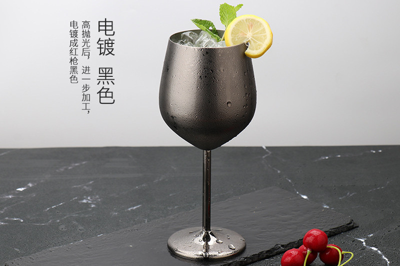 18/10 Stainless Steel wine Glass Stainless Steel Martini Cocktail Glass Wine Goblet