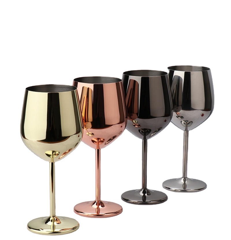 18/10 Stainless Steel wine Glass Stainless Steel Martini Cocktail Glass Wine Goblet