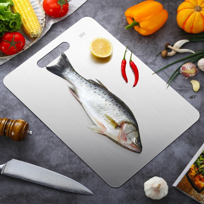 Hot Sale Healthy Stainless Steel 304 Food Cutting Board in Chopping Blocks