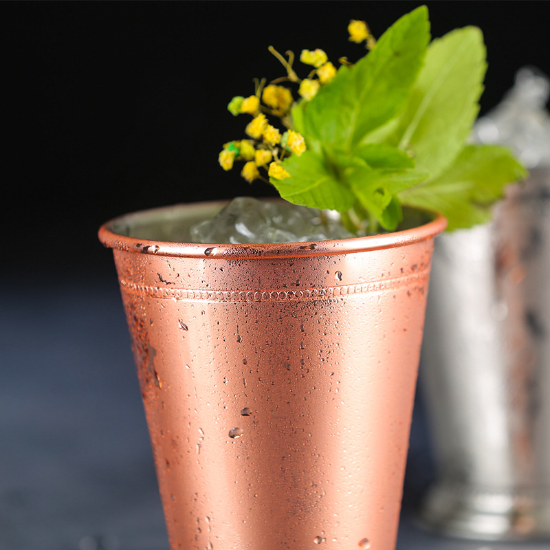 Stainless Steel Cocktail Cup Curling Mojito Mint Julep Cup