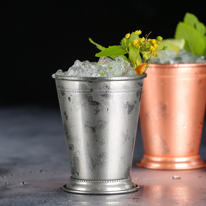 Stainless Steel Cocktail Cup Curling Mojito Mint Julep Cup