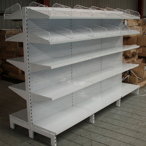 Customizable Commercial Gondola Shelving Display Retail Oem Supermarket Shelves Metal For Liquor Snacks Makeup Sale