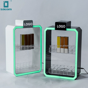 Dynamic LED Light Smokeless Acrylic Tobacco Display Shop Wholesale Display Cases For Sales Smoke Shop Displays