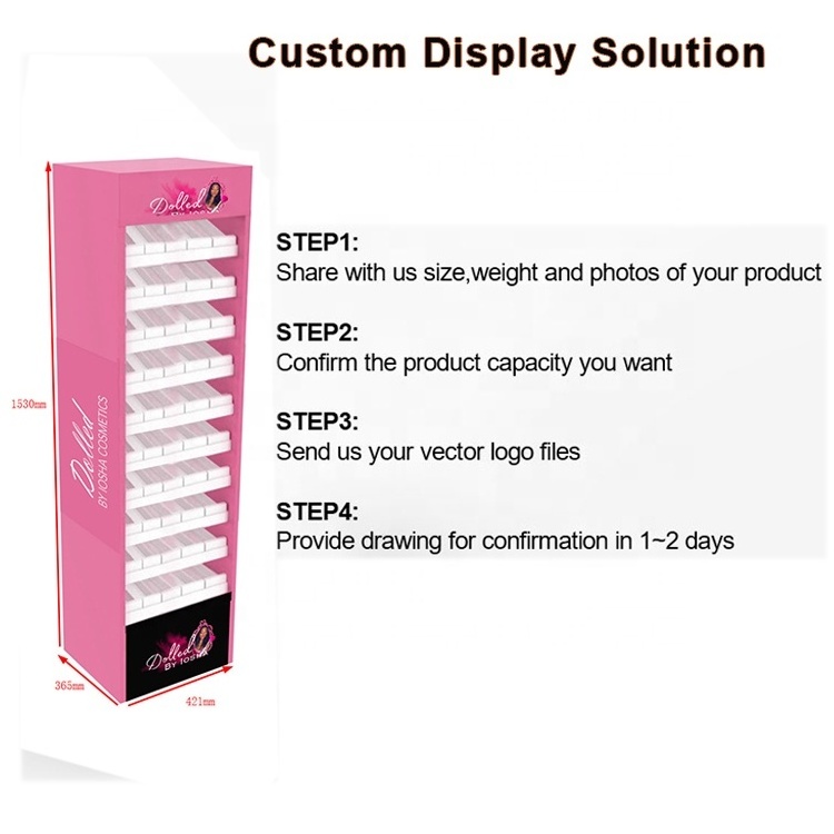 Cosmetic Makeup Eyelash Eyewear Nail Polish Lipstick Metal Acrylic Display Stand