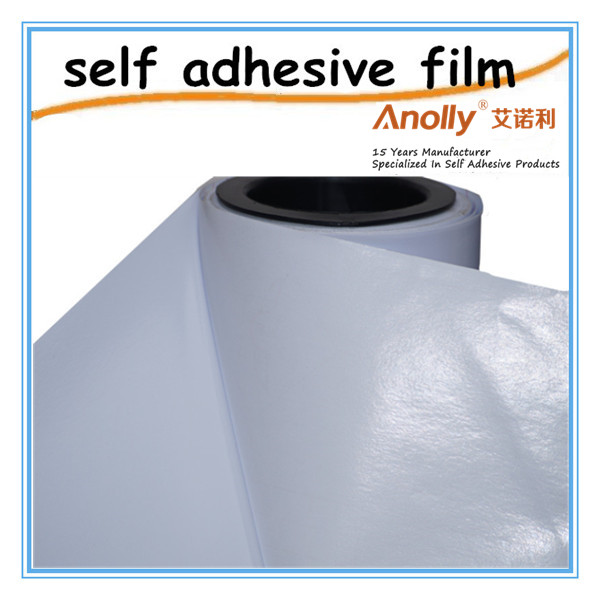 Vinyl with white glue advertising laminated film sticker self adhesive vinyl for Advertising decoration