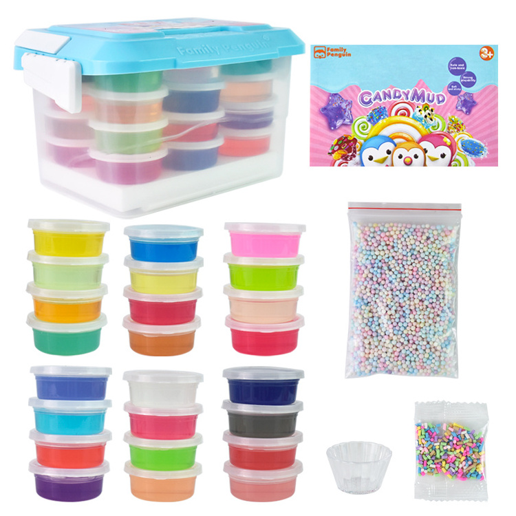 Eco-Friendly DIY Slime Making Toys Party Gift Set Playdough Supplies Wholesale Oem Soft Clay Slime Kit For Kids