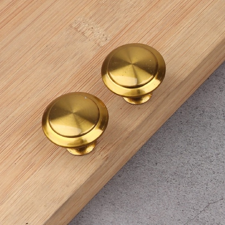 201 stainless steel drawer single hole handle golden hollow knob