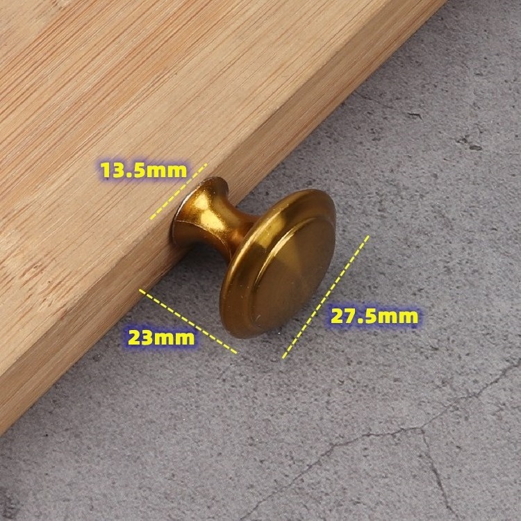 201 stainless steel drawer single hole handle golden hollow knob