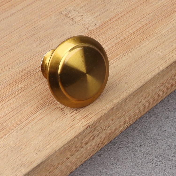 201 stainless steel drawer single hole handle golden hollow knob