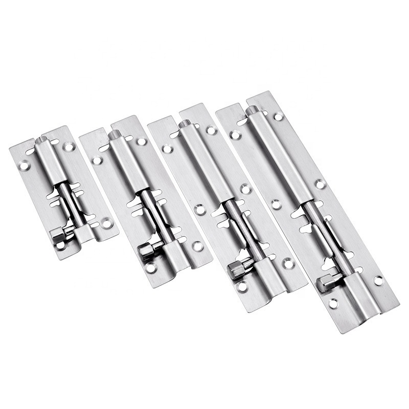 security electro-plating sliding stainless steel durable square door bolt