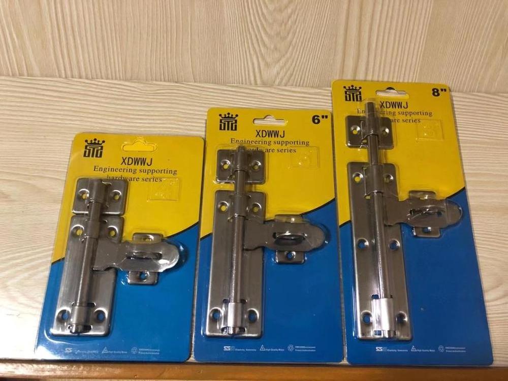 Stainless Steel Different Size Barrel Tower Bolt Door Latch Catch Bolt JLS-01 Anguli Graphic Design Brush