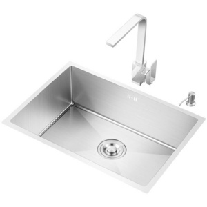 Handmade 304 Single Sink Large Built In Stainless Steel Undermount Kitchen Sink