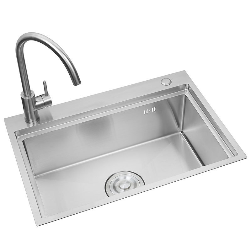 Nano Stainless Steel Hand Made Top Mount Kitchen Washing Sinks Single Bowl Black Undermount Sinks