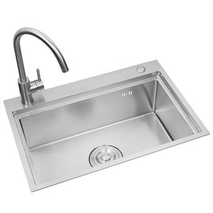 Nano Stainless Steel Hand Made Top Mount Kitchen Washing Sinks Single Bowl Black Undermount Sinks