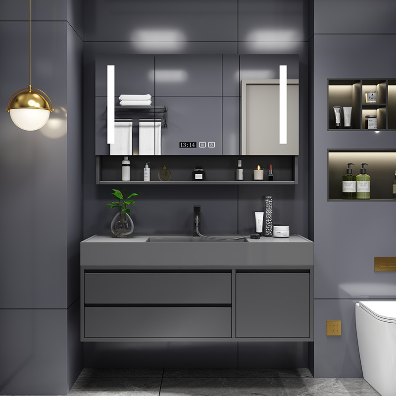 Large matte black wall-mounted bathroom cabinet 36 inches unique standing american bathroom vanity set