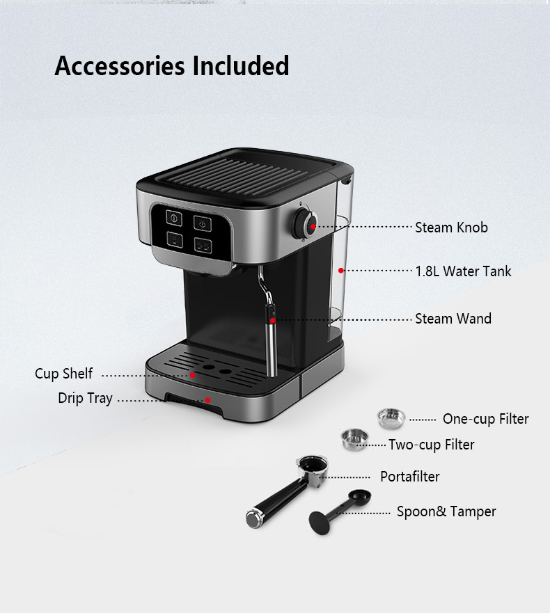 Home Other Automatic Expresso Machines Comercial Italian Espresso Coffee Makers Machine With Coffee Grinders Function