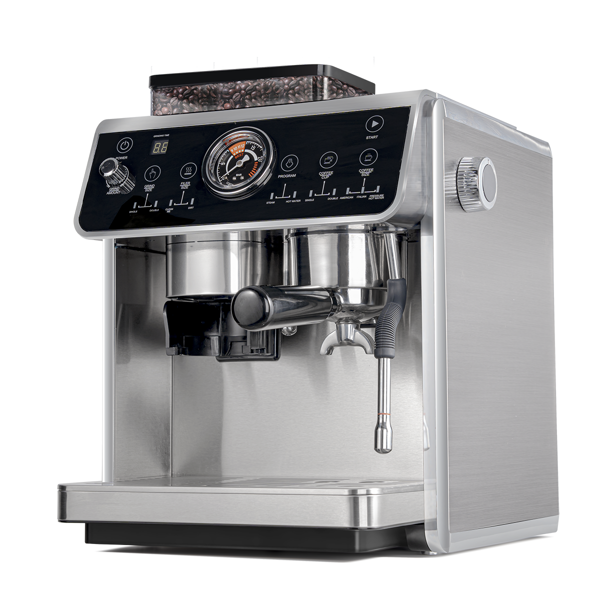 Italian Digital Semi-automatic Coffee Cup Making Cafetera espresso Machines Professional expresso Maker