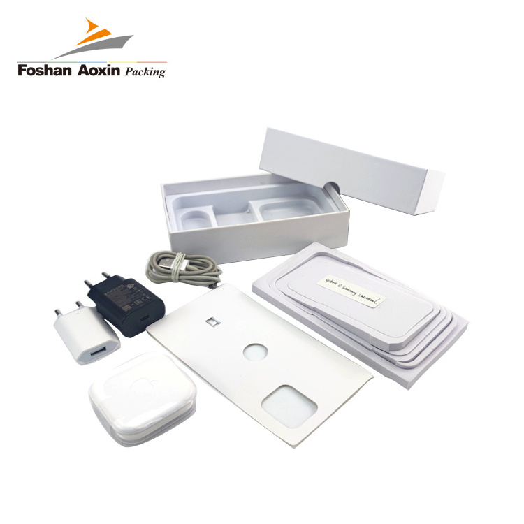 Universal OEM Empty Custom Lip And Base Box Cardboard Package Box Eco Friendly Mobile Phone Packaging Box For Iphone