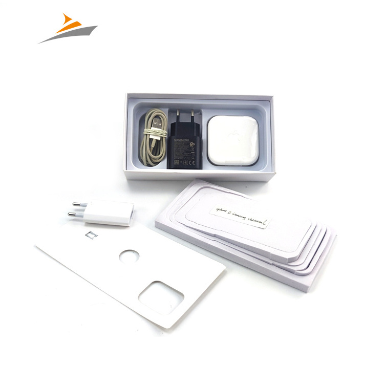 Universal OEM Empty Custom Lip And Base Box Cardboard Package Box Eco Friendly Mobile Phone Packaging Box For Iphone