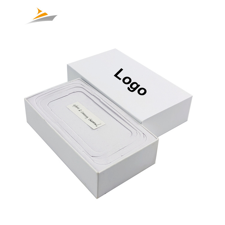 Universal OEM Empty Custom Lip And Base Box Cardboard Package Box Eco Friendly Mobile Phone Packaging Box For Iphone