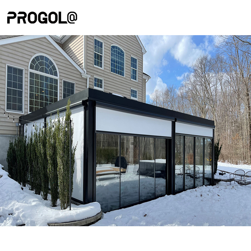 Roof Outdoor Waterproof Aluminum Modern Gazebo Aluminum Louvres Patio Remote Controls Pergola Motorized Roof Pergola