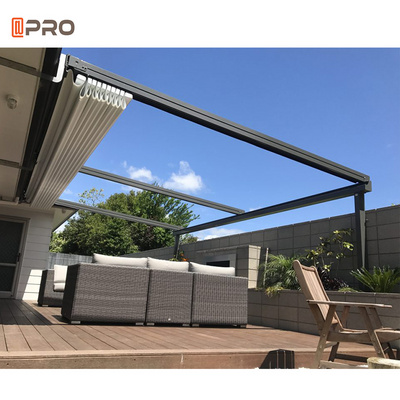 Outdoor 3.5M Aluminum Gazebo Waterproof for Retractable Awning Retractable Roof Sunshade Pergola Resistant Hotel Swimming Pool