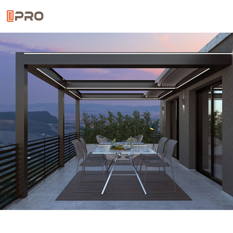 Automatic Folding Roof Sun Shading Aluminum Retractable pergola Luxurious roof awning for Outdoor Patio Cover