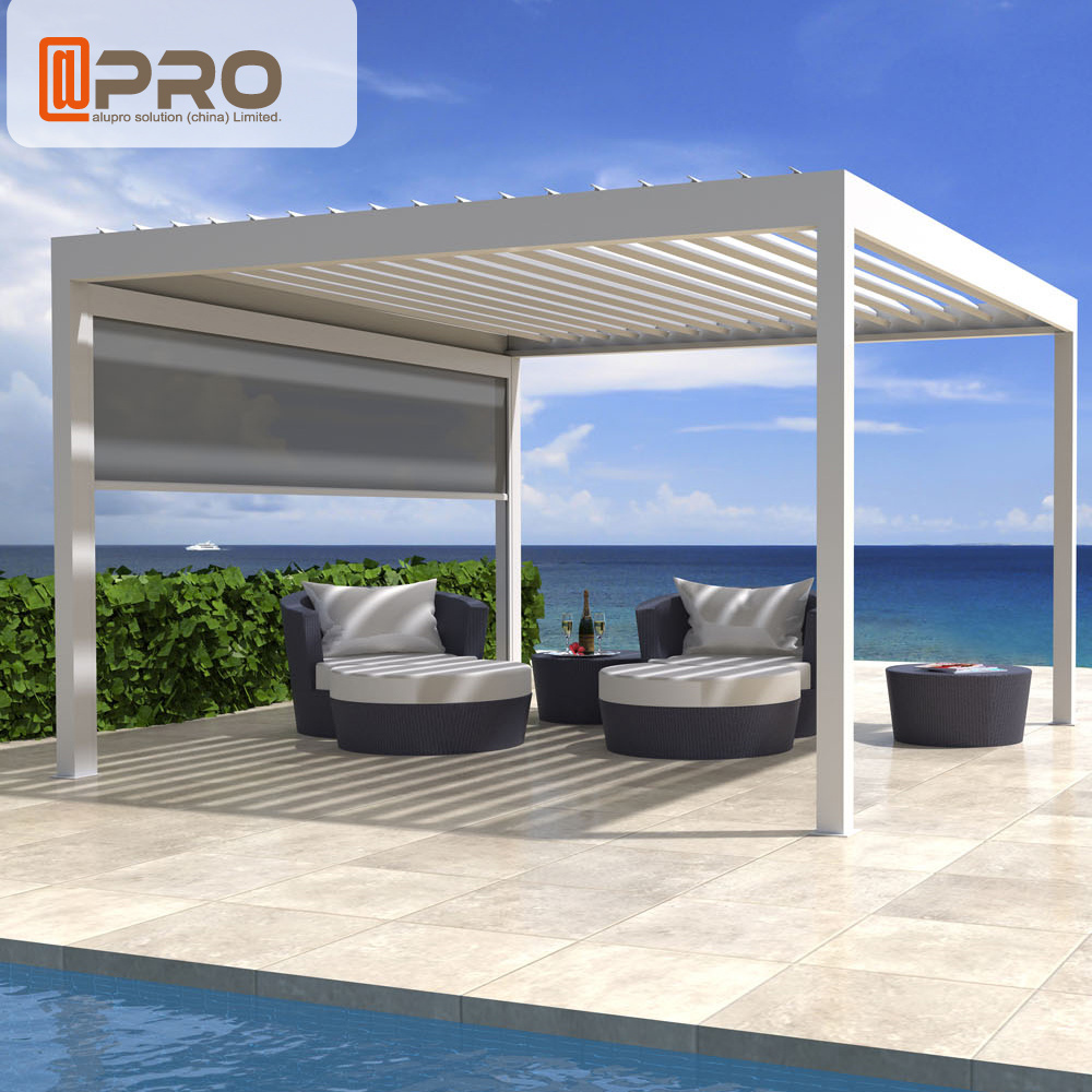 Waterproof Louvered Roof System Kit Outdoor Aluminum Gazebo Pergola