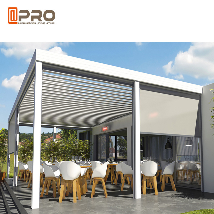 Waterproof Louvered Roof System Kit Outdoor Aluminum Gazebo Pergola