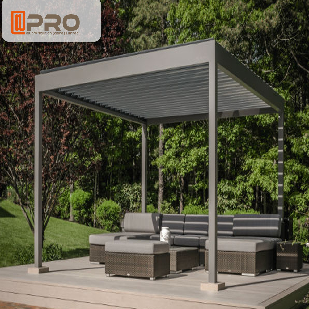 Waterproof Louvered Roof System Kit Outdoor Aluminum Gazebo Pergola