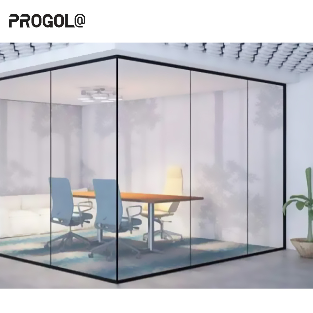 PROGOLA Guangzhou factory room divider office glass wall partitions Explosion-proof soundproof office partitions