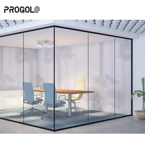 PROGOLA Guangzhou factory room divider office glass wall partitions Explosion-proof soundproof office partitions