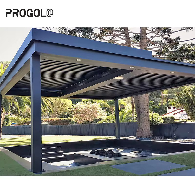 luxury gazebo bioclimatique garden louvered roof outdoor weatherproof aluminum retractable motorized arches arbours pergolas