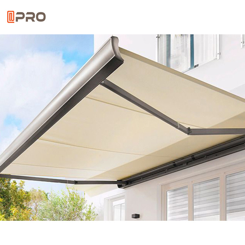 Outdoor Patio Sun Shades Electric Electric Awnings Retractable Canvas Window Cassette Awning Arm Fabric Folding Polyester Fabric