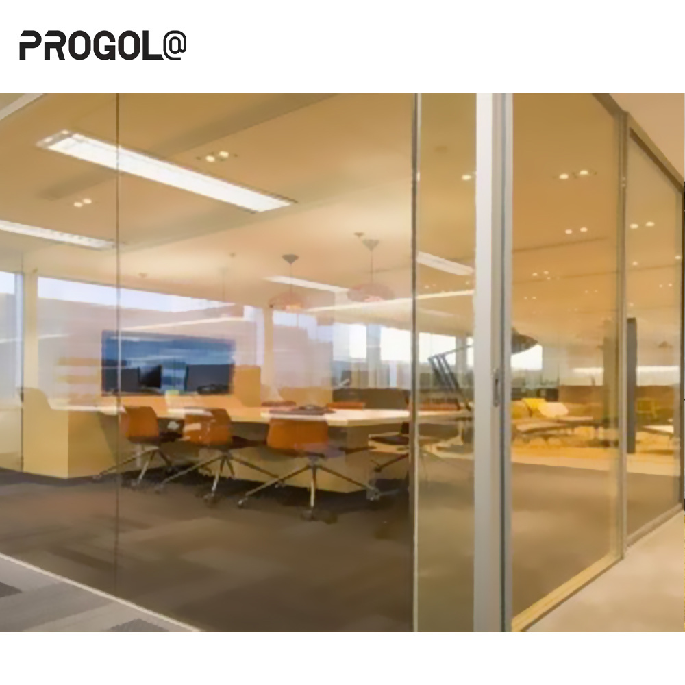 PROGOLA Guangzhou factory room divider office glass wall partitions Explosion-proof soundproof office partitions