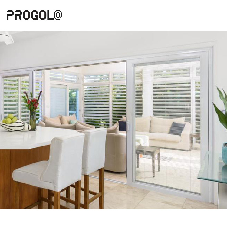 Progola Outdoor Exterior Sunshade Rolling Louvered Villa Louver Door Aluminum Louvered Plantation Shutter Windows